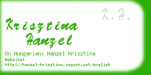 krisztina hanzel business card